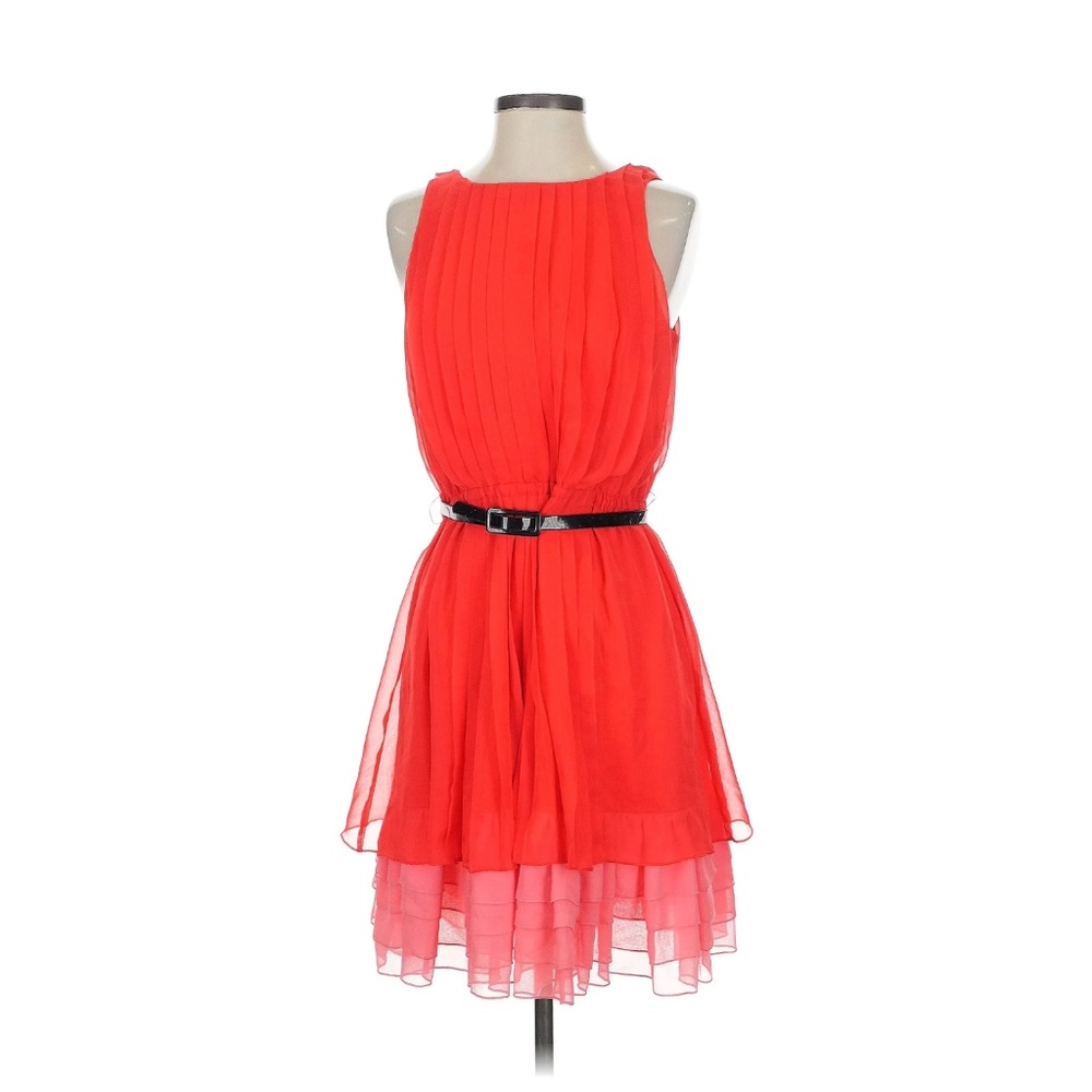 Jessica Simpson Coral Pleated Dress